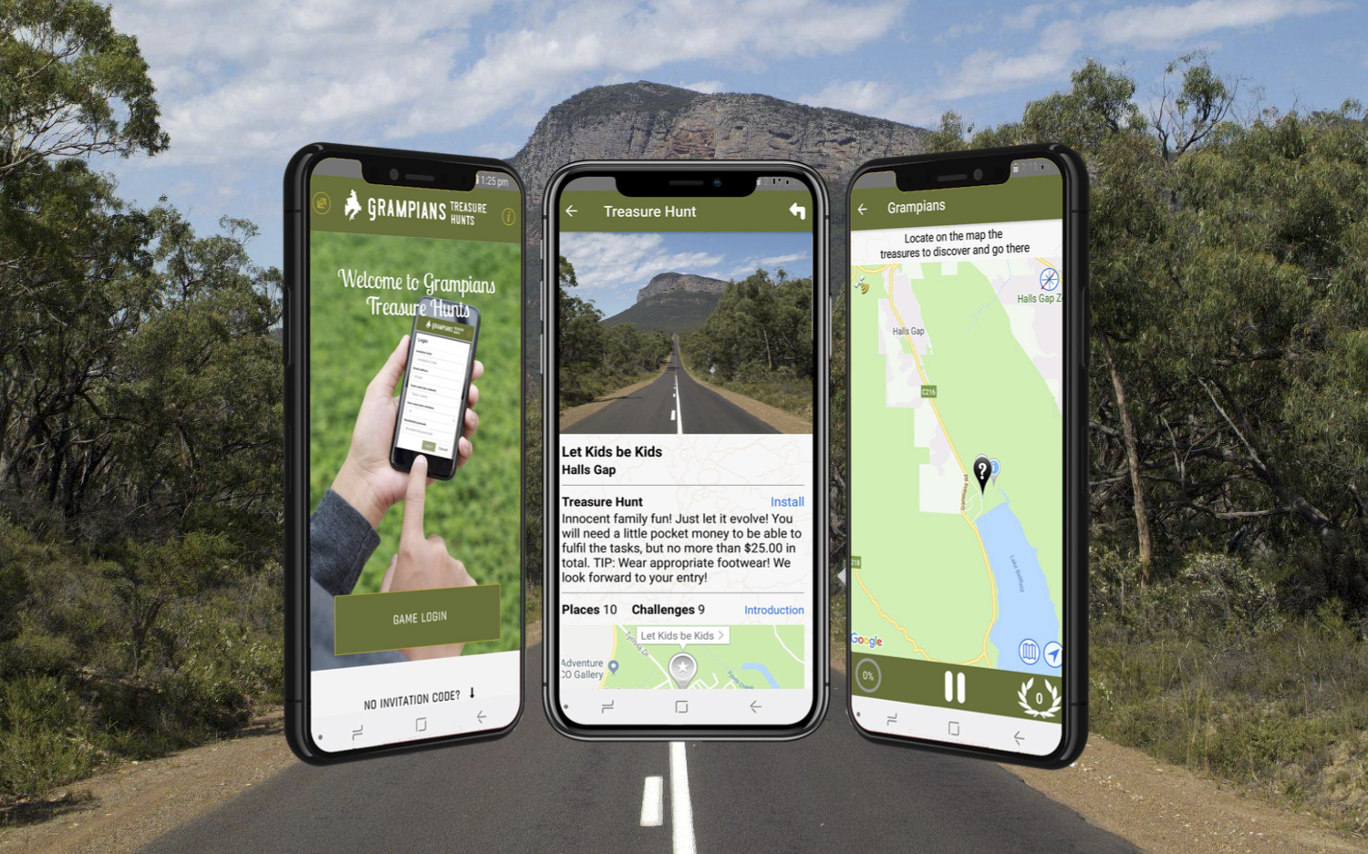 Grampians treasure hunts app by locatify