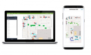 treasure hunt game floor map and beacons with Locatify Creator CMS
