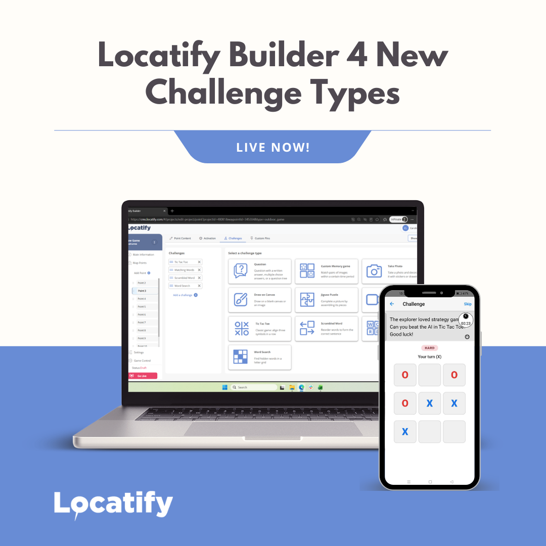 Locatify Builder 4 New Challenge Types